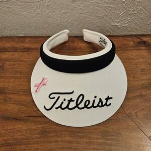 Vintage Titleist Golf Visor Pink Ribbon Breast Cancer Awareness Cap USA Texace